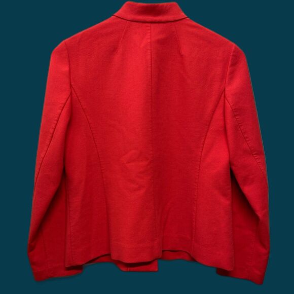 Talbots Petite Red Button Blazer Coat Jacket Women's Sz 4p - Picture 2 of 6
